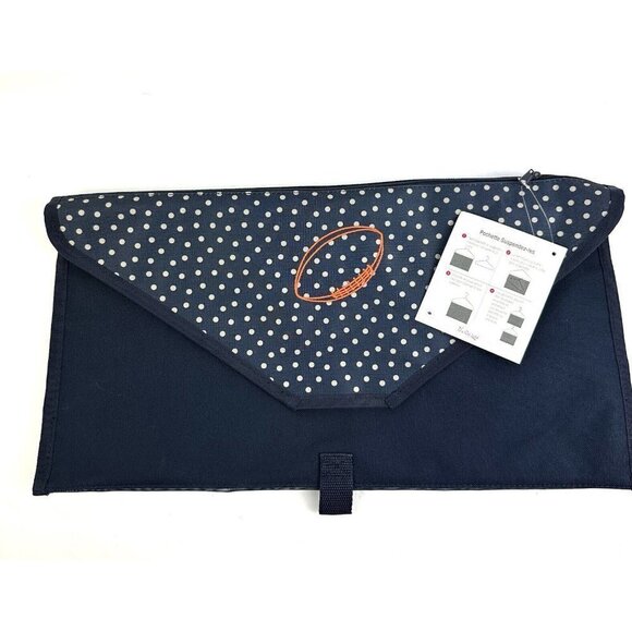 Thirty One 31 Hang It Up Pocket Navy Dot Football Brand New - Picture 1 of 10
